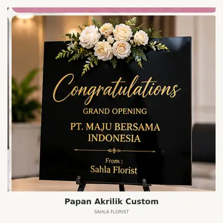 Papan Bunga Akrilik Grand Hyatt Jakarta